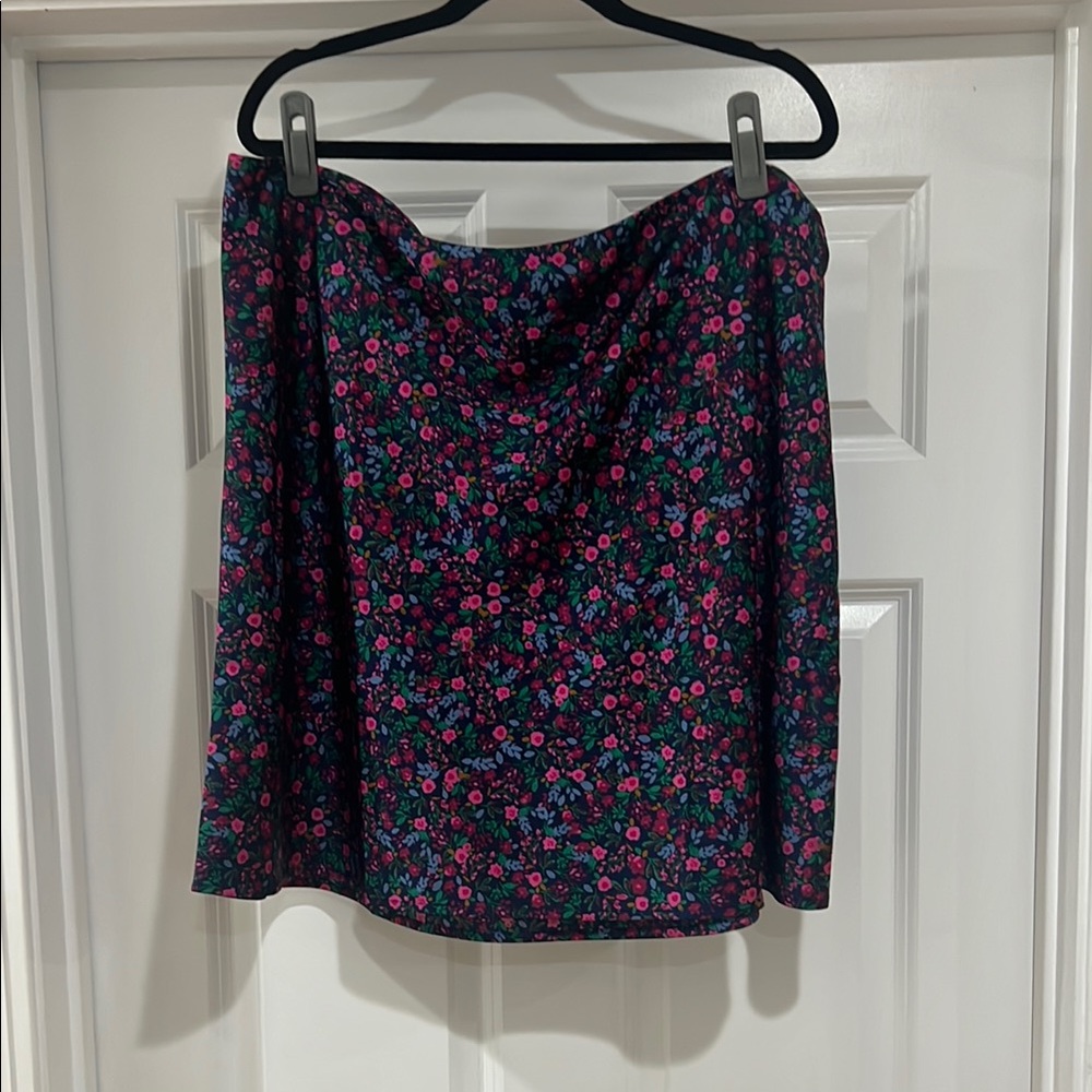 Floral Black and Pink Skirt